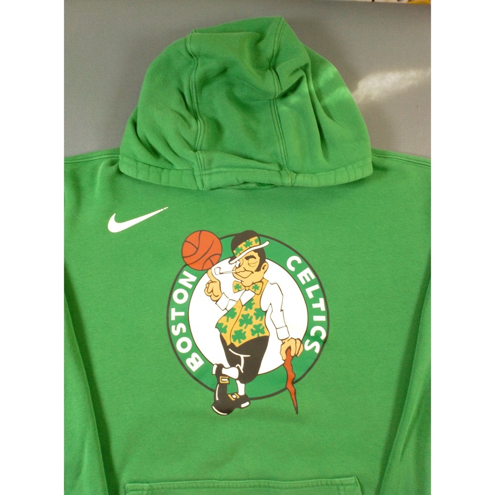 Nike Boston Celtics Mens XL Green Hoodie NBA Basketball Fleece Pullover Logo